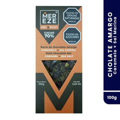 Chocolate Amargo 70% Caramelo y Sal Marina Mer Eze 100 g