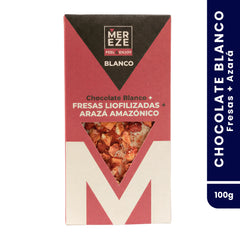 Chocolate Blanco con Fresas y Arazá Mer Eze 100 g