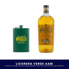 Kit Licorera Verde Aguardiente Amarillo de Manzanares