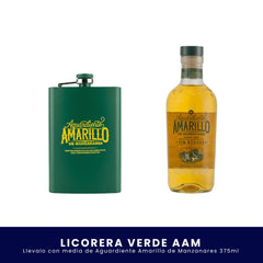 Kit Licorera Verde Aguardiente Amarillo de Manzanares