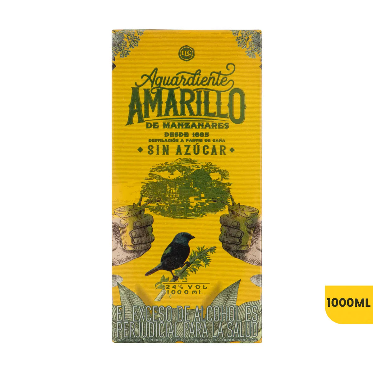 1000ml - Aguardiente Amarillo de Manzanares – Tetra Pak