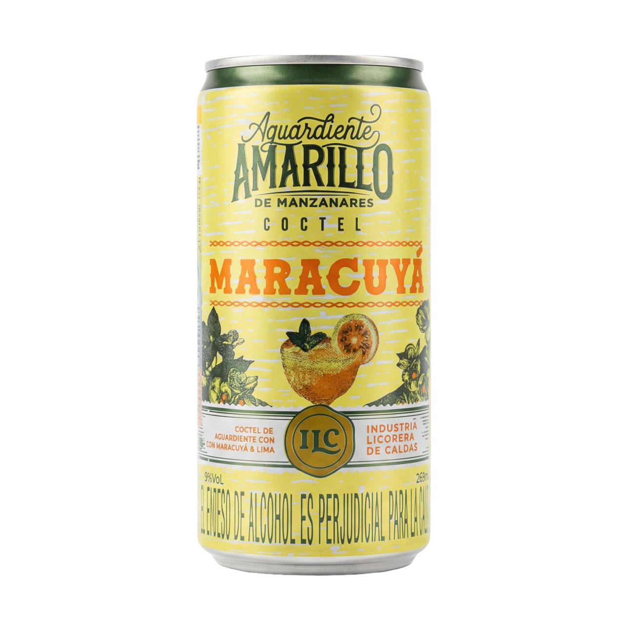 Cóctel Amarillo Maracuyá - Cóctel de Aguardiente Amarillo de Manzanares