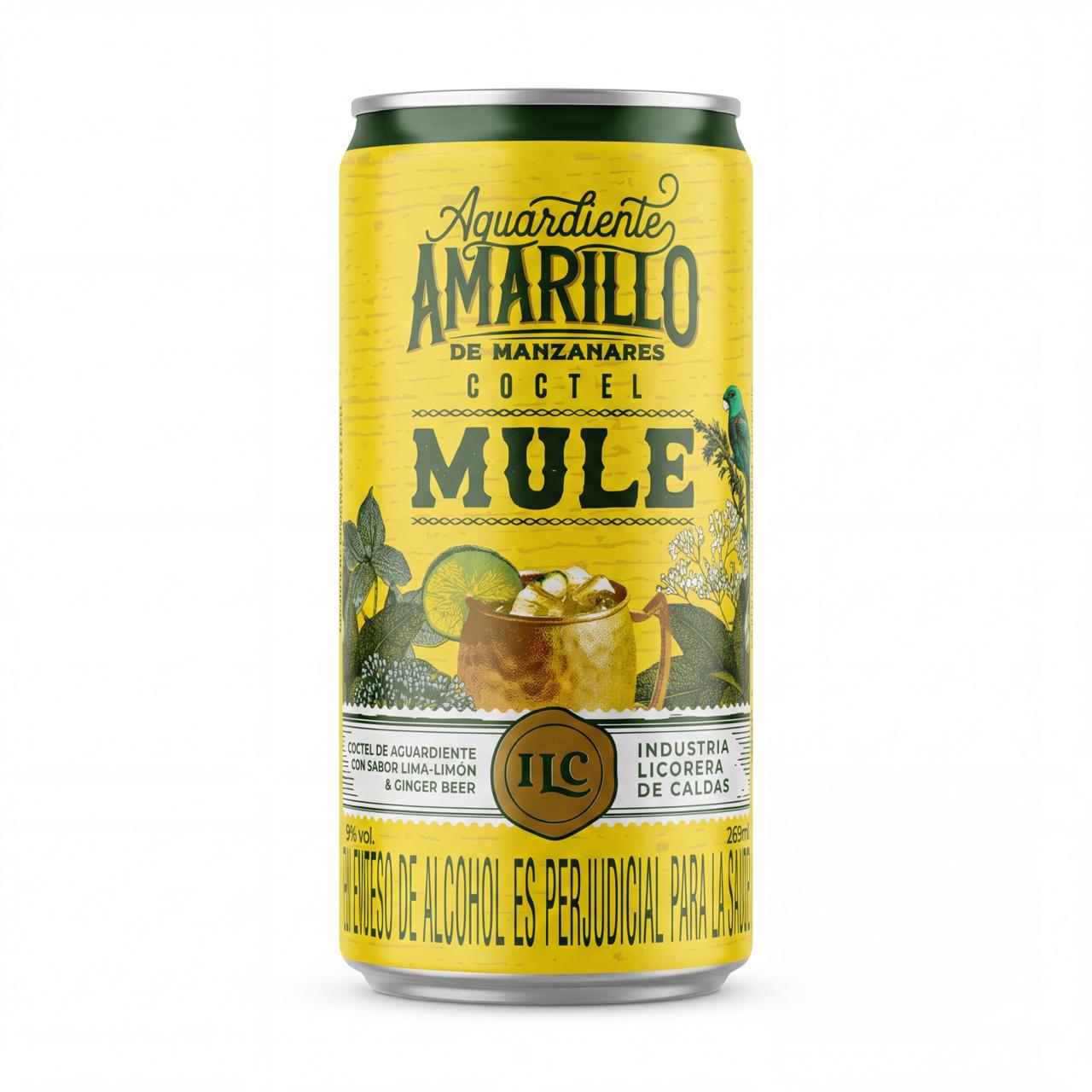 Cóctel Mule - Cóctel de Aguardiente Amarillo de Manzanares con Lima y Jengibre