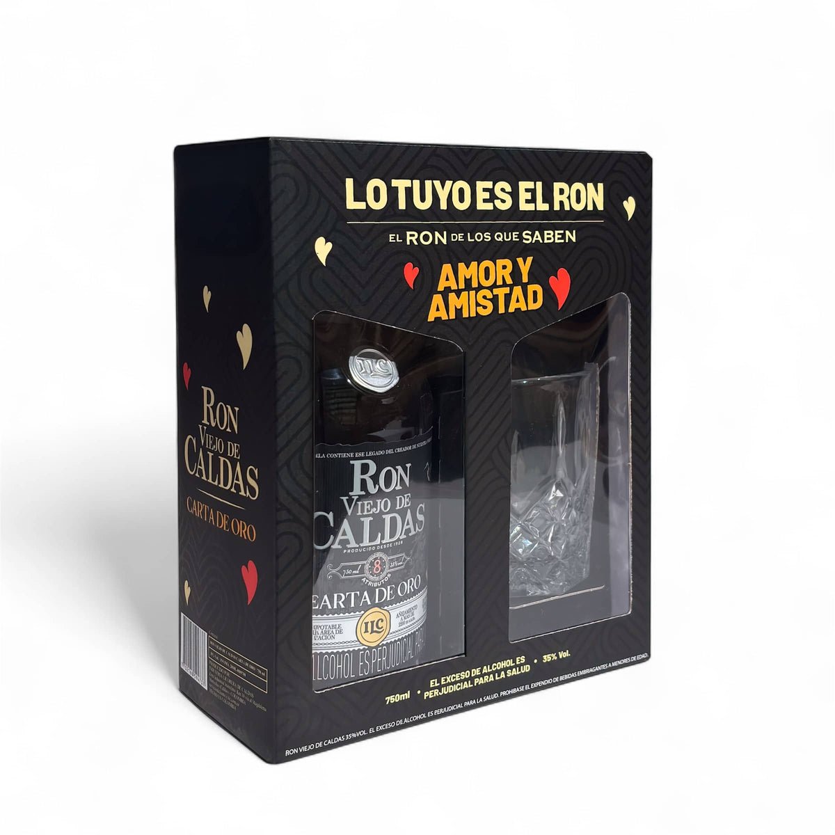 Carta de Oro 750ml + Vaso | Estuche Edición Especial Amor y Amistad