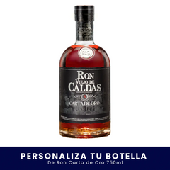 Botella de Ron Viejo de Caldas 750ml Etiqueta personalizable