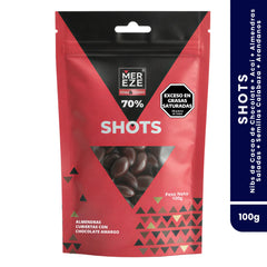 Shots Mer Eze 70% | Almendras con Chocolate Amargo 100 g