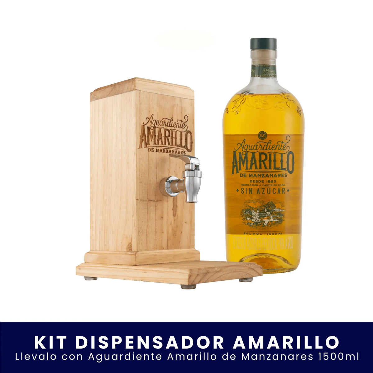 Kit Dispensador Aguardiente Amarillo