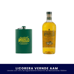 Kit Licorera Verde Aguardiente Amarillo de Manzanares