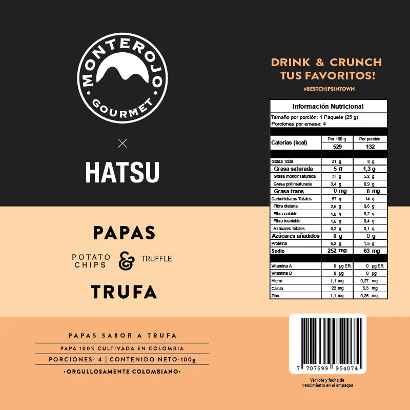Papas MonteRojo x Hatsu Trufa (100 g)